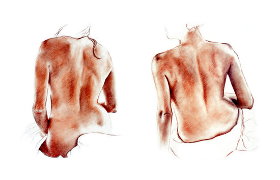 Dessin sanguine et mine de plomb